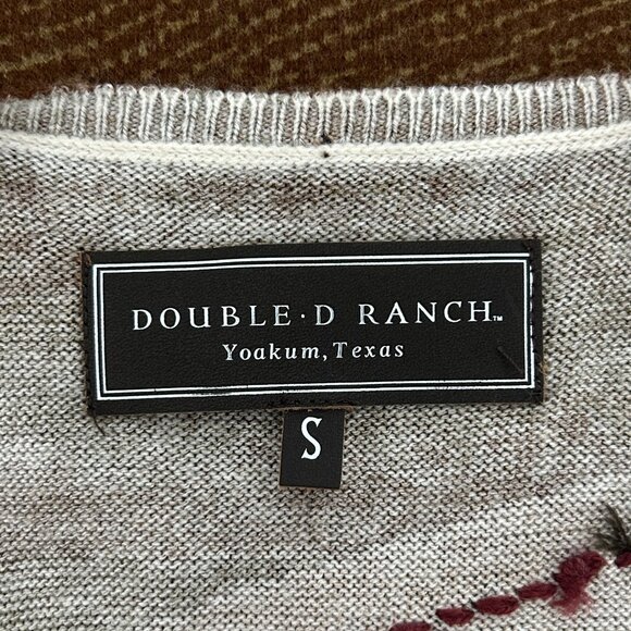 Double D Ranch Embroidered Native American Chief Western Cardigan Vest Duster S - Picture 13 of 15